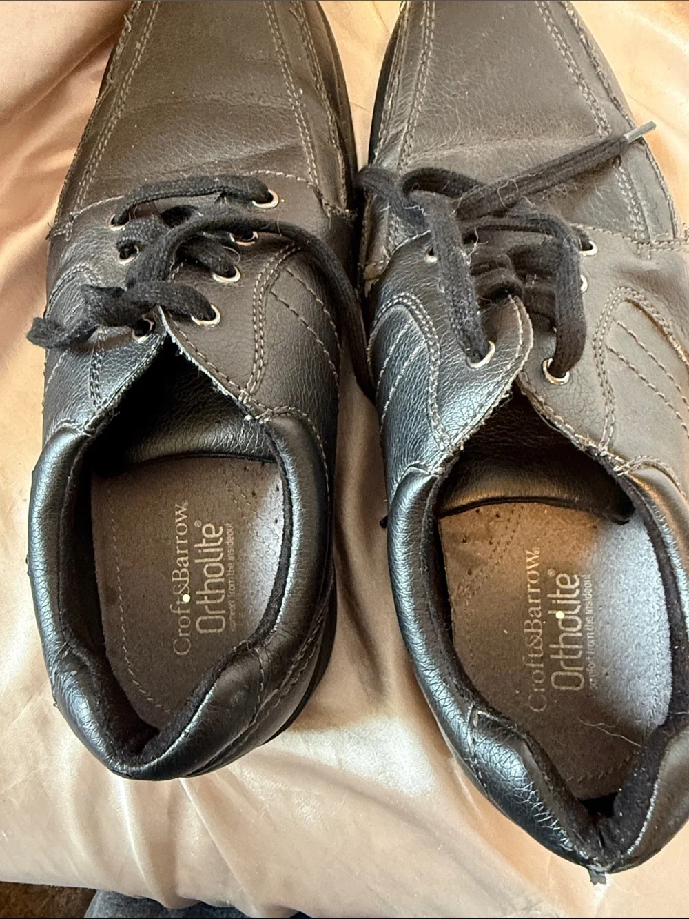 Men's Croft and Barrow Black Lace-Up Comfort Shoes. Bundle & Save!